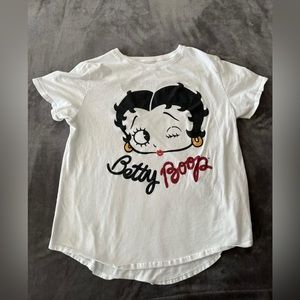 Betty Boop White T-Shirt- size XXL